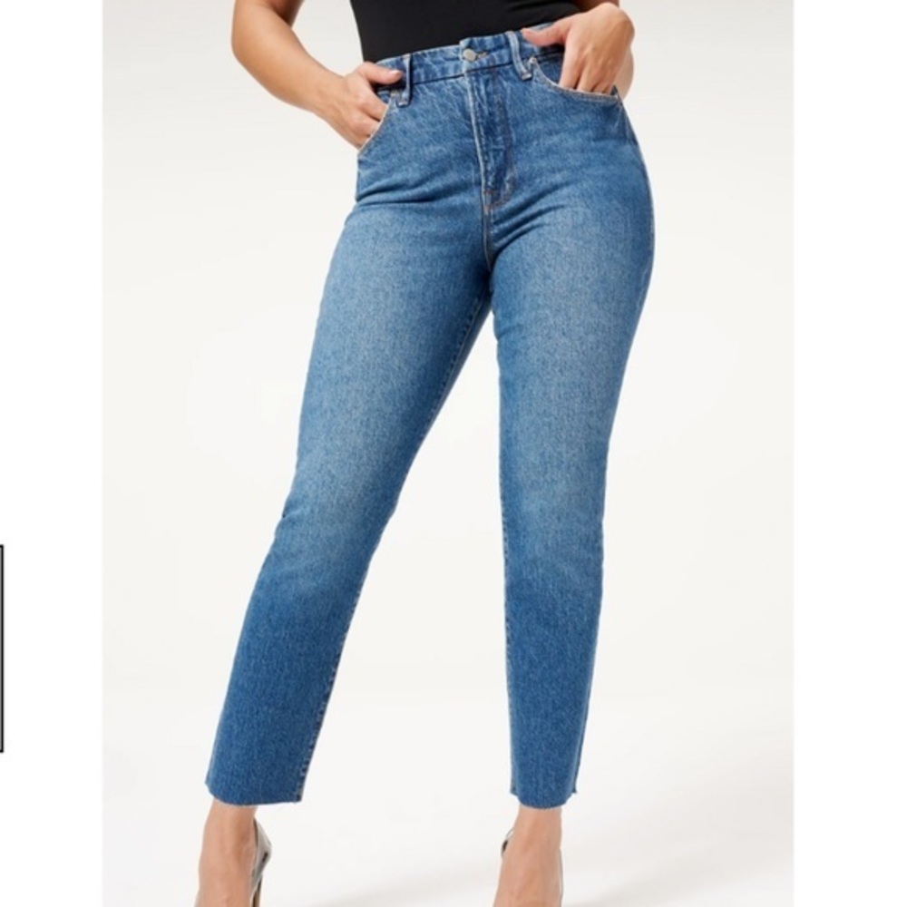 GOOD AMERICAN NWT WOMEN’S GOOD CLASSIC HIGH RISE JEAN SZ 2/26